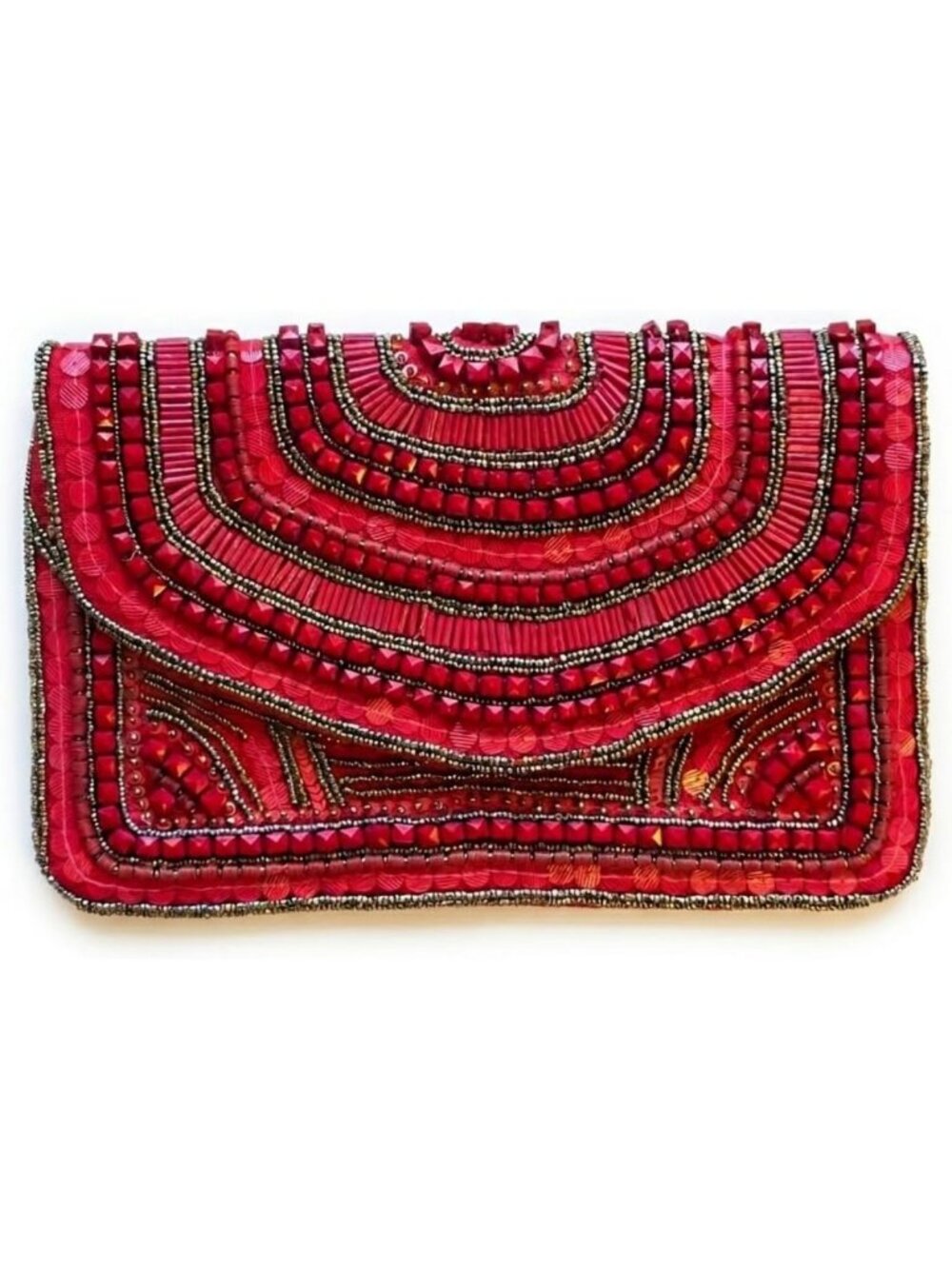 Chic Handmade Beaded Evening Clutch Bag for Women - Perfect for Parties & Events
